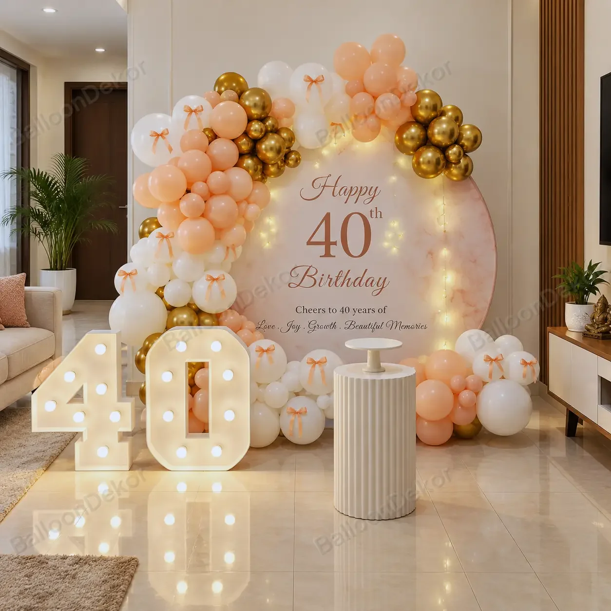 BalloonBazaar milestone celebration balloon decor installation